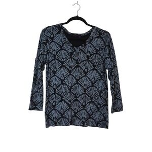 Fresh Produce Womens Sea Shell Printed Cotton‎ Top Blouse Size S Beachy Coastal